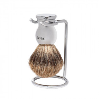 Metal shaving brush holder