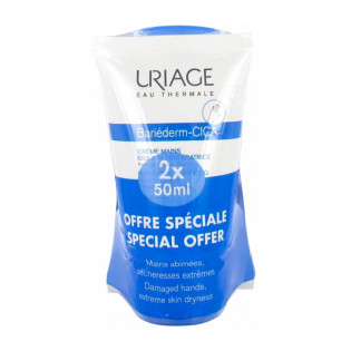 Uriage Bariéderm Cica crème mains isolante réparatrice lot de 2 x 50 ml 3661434007743