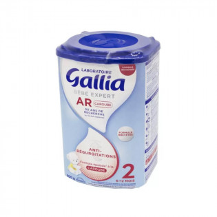 Gallia Bébé Expert AR 2 Carob Milk Powder Anti Regurgitation Infants 6 to 12 Months 800 gr