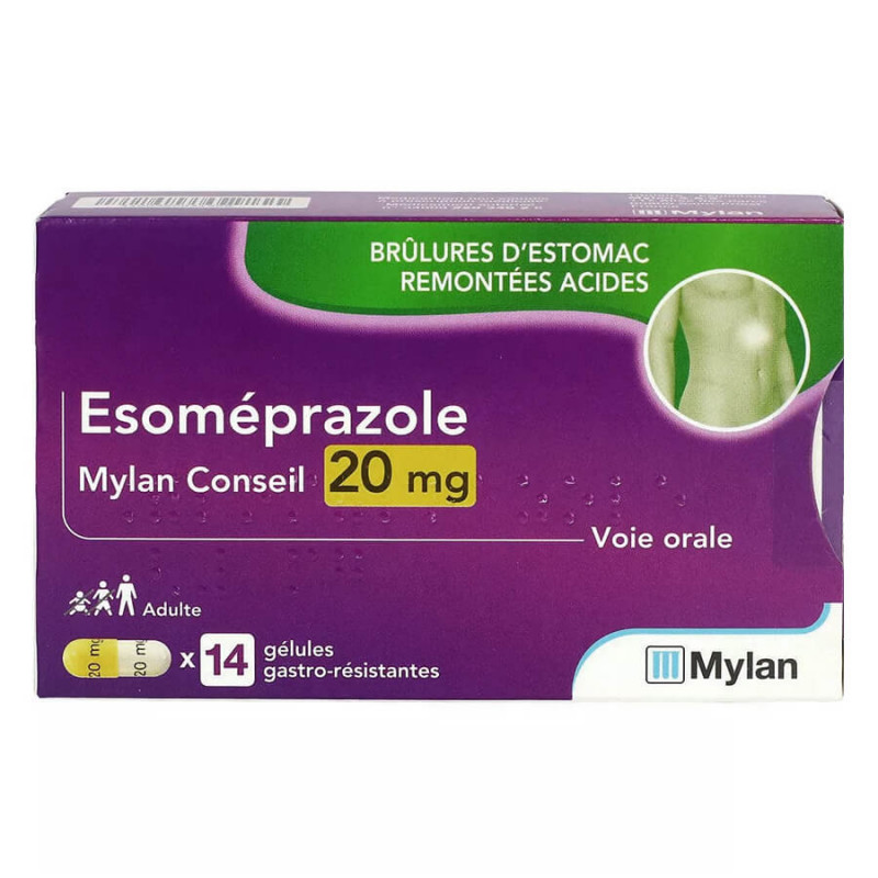 Viatris Esomeprazole 20mg 14 gélules brûlures d'estomac 3400922034928