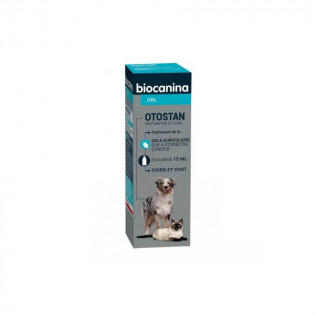 Biocanina ORL Otostan Traitement Acaricide des Gales Auriculaires flacon 15ml 3661729238241