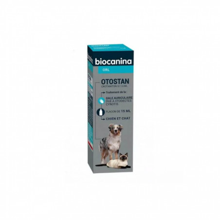 Biocanina ORL Otostan Traitement Acaricide des Gales Auriculaires flacon 15ml 3661729238241