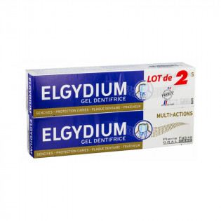 Elgydium Gel Dentifrice Multi-Actions Lot de 2 x 75 ml 3577056024191