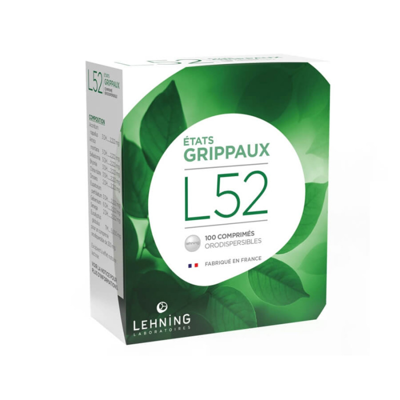 L52 Lehning Etats Grippaux 100 comprimés orodispersibles 3400930163375