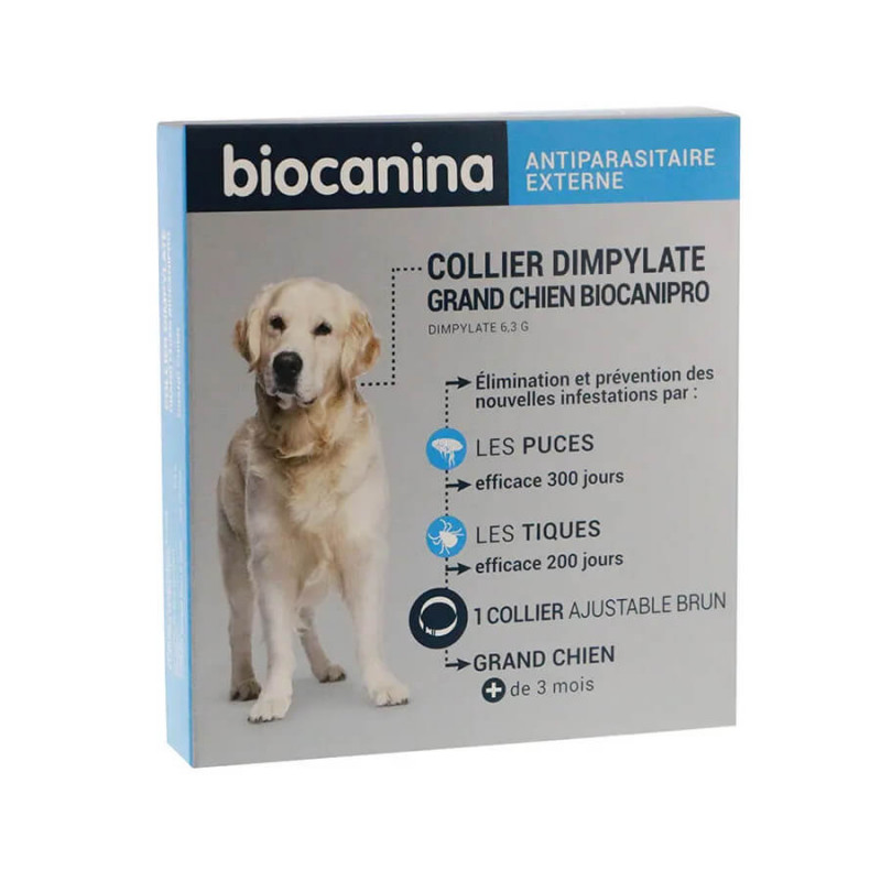 Biocanina collier dimpylate grand chien boîte de 1 3700481502020