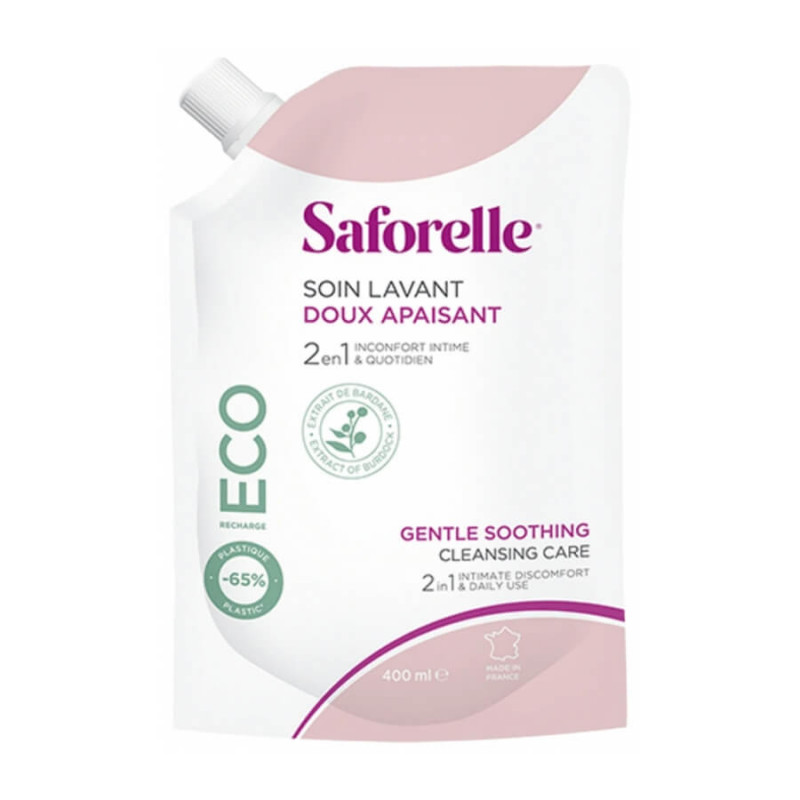 Saforelle Soin Lavant Doux Toilette Intime Recharge Eco 400ML 3401597168697