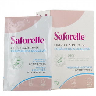 Saforelle Lingettes Intimes fraîcheur et douceur x10 3700399100929