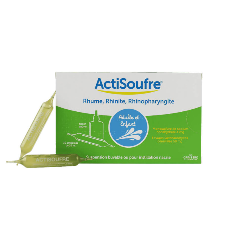 Actisoufre Ampoule de 10ml Buvable  Nasale par 30 3400932816439