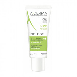 A-DERMA Biology Crème Riche Dermatologique Hydratante Bio 40 ml 3282770146615