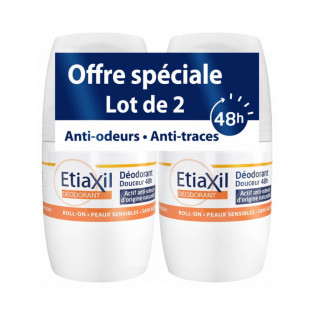 Etiaxil Déodorant Douceur 48H Roll-On Lot de 2 x 50 ml 3614810004270