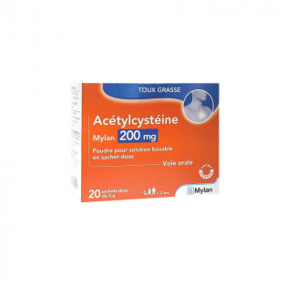 Acetylcysteine Mylan 200mg productive cough 20 sachets