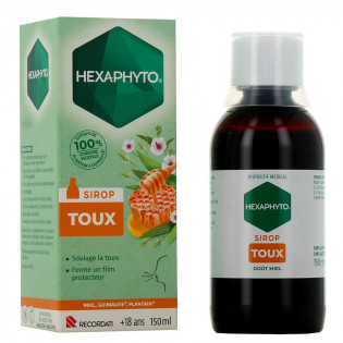 Hexaphyto Sirop Toux Adulte sèche ou grasse 150 ml 3665490000229