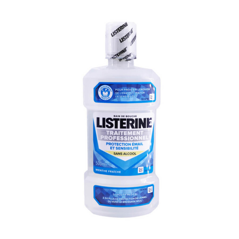 Listerine Traitement Professionnel Protection émail et Sensibilité Bain de bouche 500 ml 3574661638362