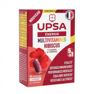 UPSA Multivitamines Hibiscus 5 en 1 30 Comprimés 3585550000856