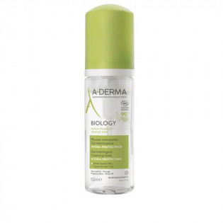 A-DERMA Biology Mousse Nettoyante Dermatologique Hydra-Protectrice Bio 150 ml 3282770154085