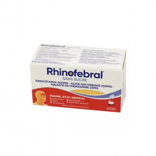 Rhinofebral Sans Sucre Rhume Etat Grippal 8 sachets 3400930210628