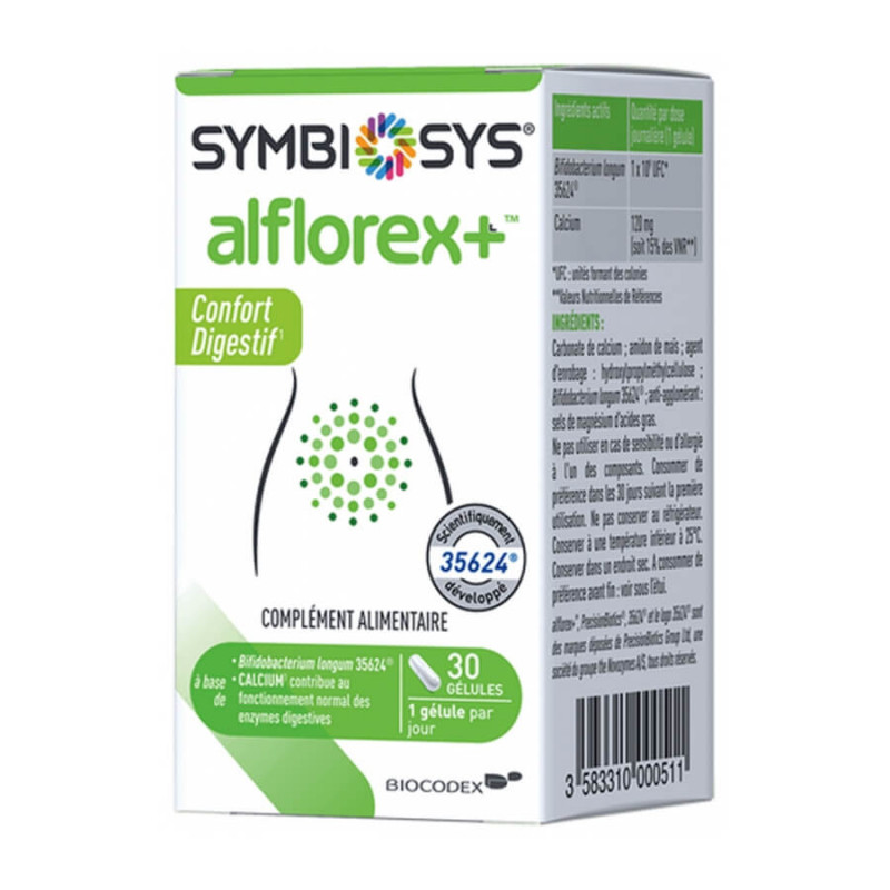 Biocodex Symbiosys Alflorex+ Confort Digestif 30 Gélules 3583310000511