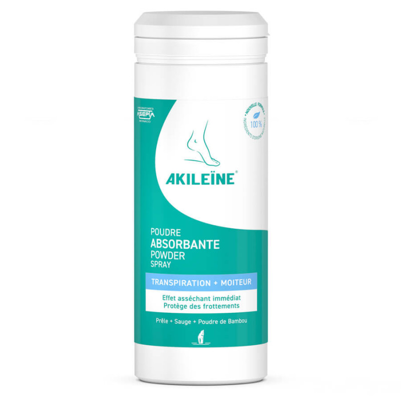 Akileïne poudre absorbante Très Forte transpiration 75 gr 3323034408671