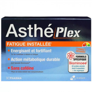3C Pharma Asthéplex fatigue installée 30 gélules 3525722011952