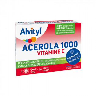 Alvityl Acérola 1000 Vitamine C 30 Comprimés à Croquer