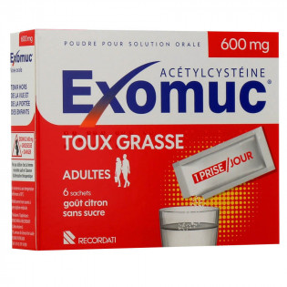 Exomuc toux grasse 600 mg 6 sachets 3400930258699