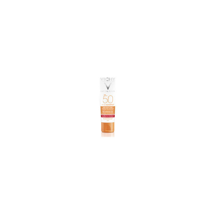 VICHY CAPITAL SOLEIL SOIN ANTI-ÂGE 3-EN-1 SPF50 50ML