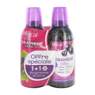 Milical Draineur Minceur Ultra Blackcurrant Set of 2 x 500 ml