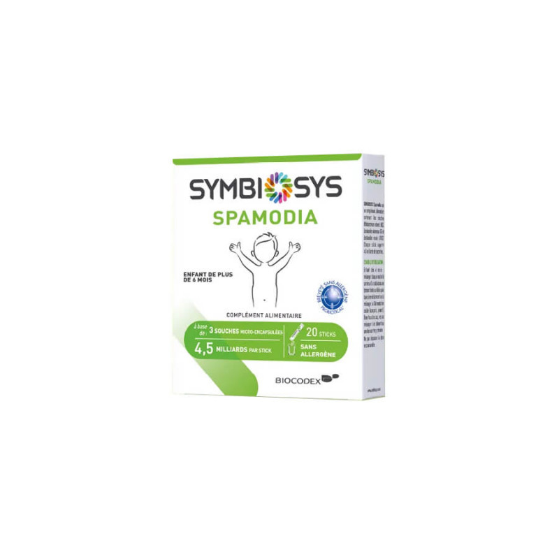 Symbiosys Spasmodia enfant et adolescent 20 sticks 3583310000184