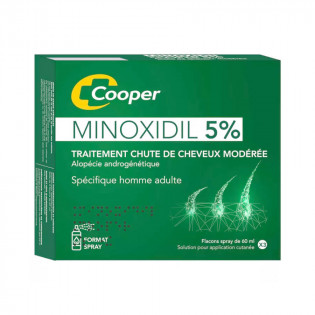 Minoxidil 5 Pourcent Cooper 3 60ml cheveux et barbe homme 3400930243299