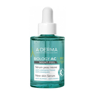 A-DERMA Biology AC Night-Peel Organic Skin Renewal Serum 30 ml