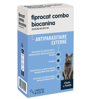 Biocanina Fiprocat Combo External Pest Control 3 pipettes