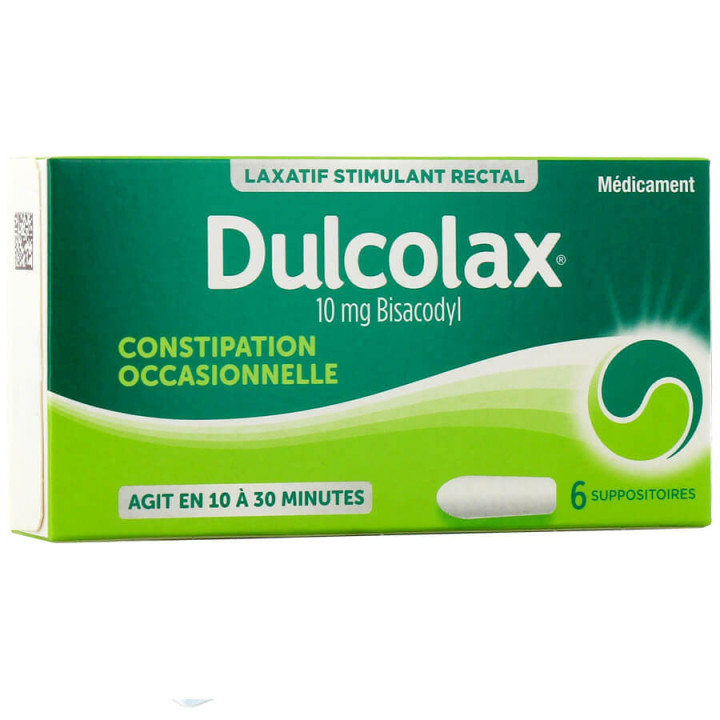 DULCOLAX 10 MG BISACODYL 6 SUPPOSITORIES