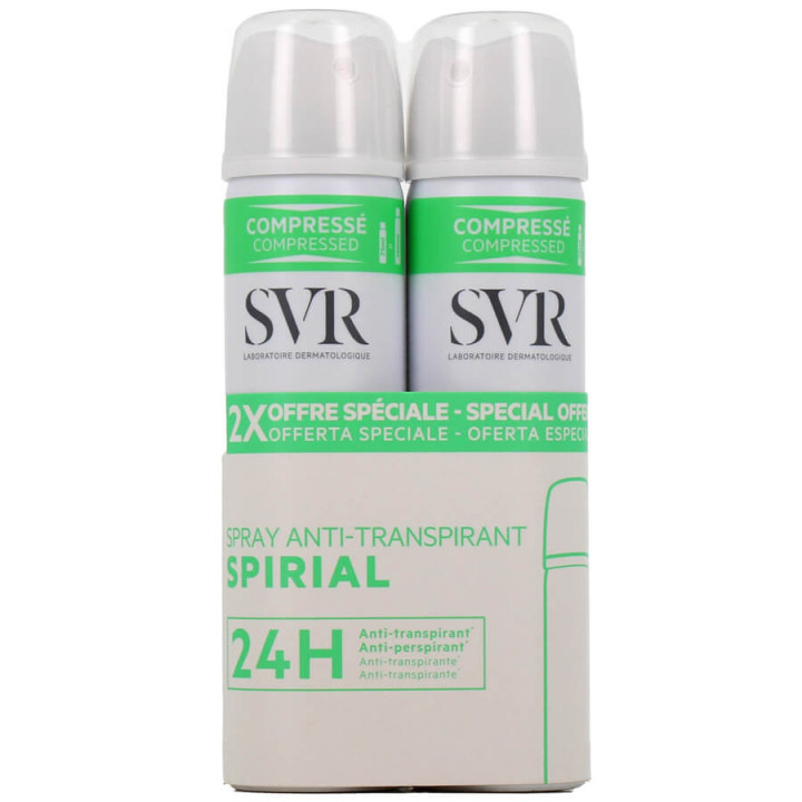 SVR Spirial Anti-Perspirant Deodorant Spray 2 x 75 ml pack