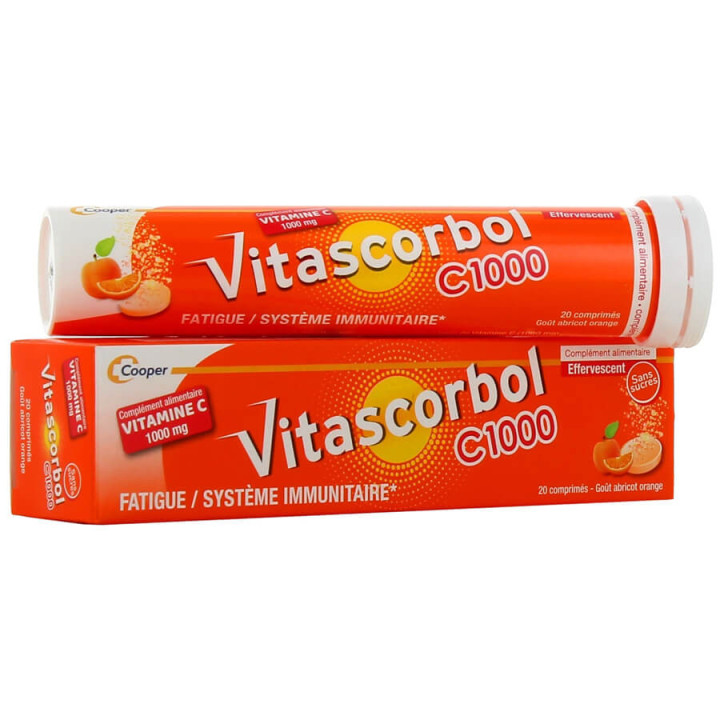 Vitascorbol Vitamin C 1000 20 effervescent tablets