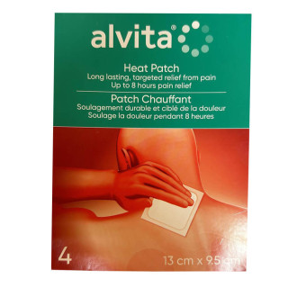 Alvita self-heating adhesive patch box of 4 patches