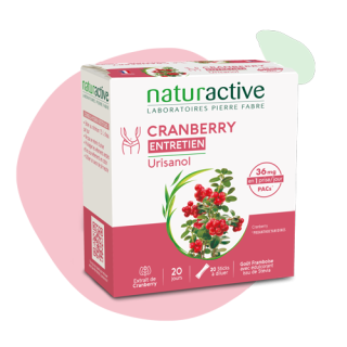Naturactive Urisanol Cranberry 36mg boîte de 20 sticks