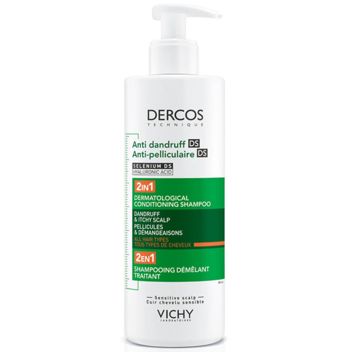 Vichy Dercos DS 2 in 1 Anti-Dandruff Detangling Shampoo 390 ml