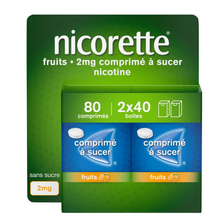 Nicorette Sucking Tablets 2 mg Fruits 80 tablets