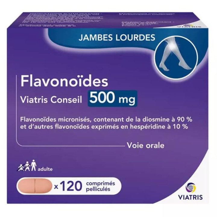 Viatris Flavonoids 500 mg Heavy Legs 120 tablets