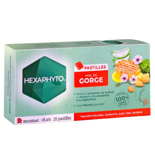 Hexaphyto Pastilles Mal de Gorge 20 pastilles 3665490000328