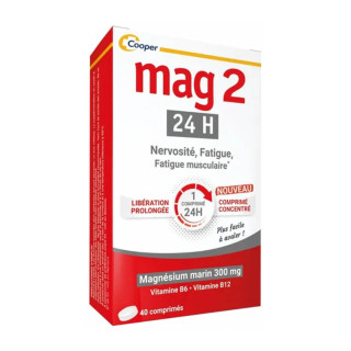 Mag 2 24H Formule Renforcée 40 Tablets