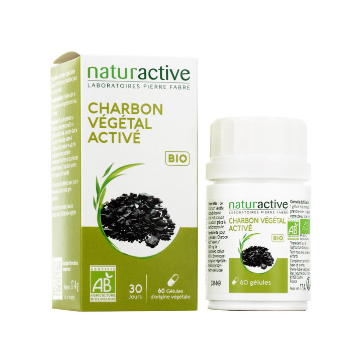 Naturactive Charbon végétal activé BIO 60 gélules