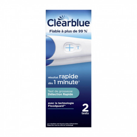 Clearblue Test de Grossesse Détection Rapide 2 Tests 5011321715295
