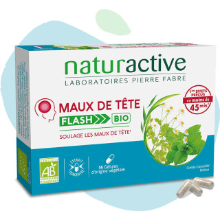 Naturactive Maux de Tête Flash Bio 14 Capsules