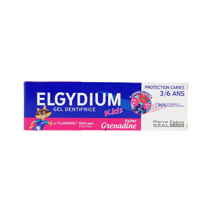 Elgydium Kids Toothpaste Gel Caries Protection 3/6 Years Grenadine 50 ml