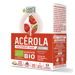 Santé Verte Toniphyt ACEROLA ORGANIC - 20 tablets