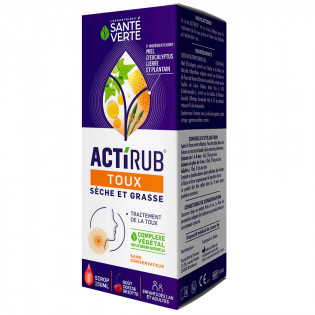 Santé Verte Actirub Dry & Chesty Cough Syrup 150 ml bottle