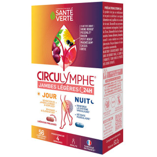 Santé Verte Circulymphe jour nuit Jambes Légères 56 comprimés