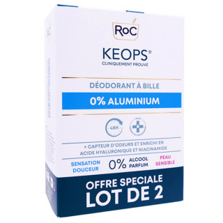 Roc Keops Deodorant 0% Aluminium Set of 2 x 30 ml