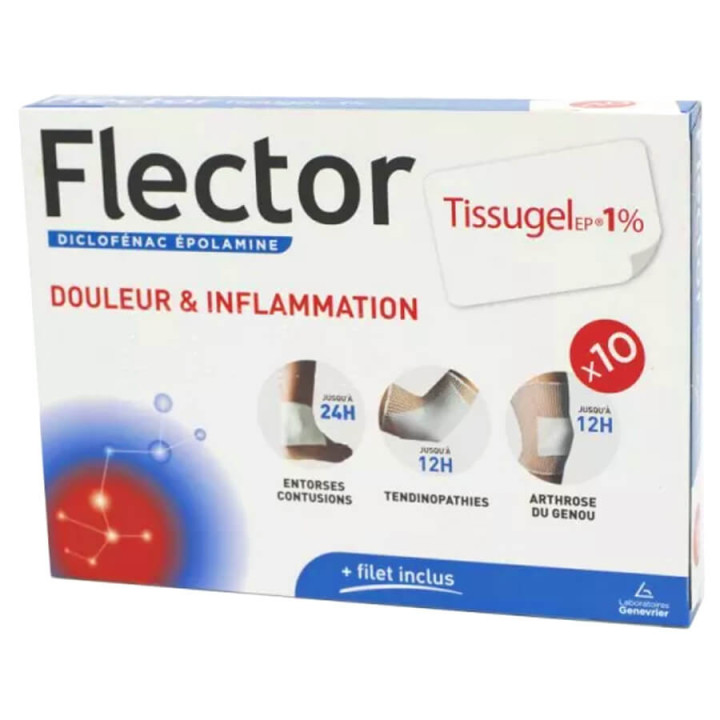 Flector tissugel 10 emplatres 10cmx14cm 3400937822565